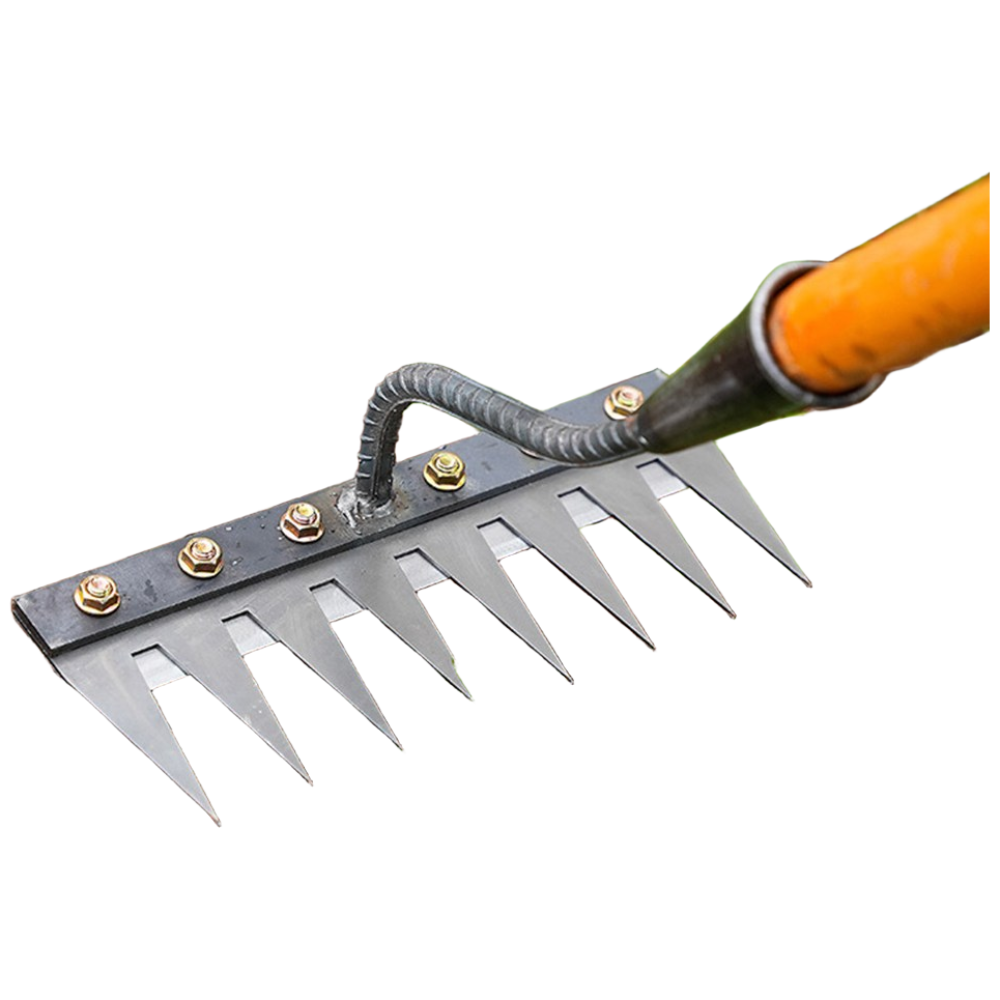 7발 잡초 쇠스랑 + 대왕 자루 120cm (잡초제거기 약초뽑기 호미 정원 농장 관리 농기구), 1개 19,800원