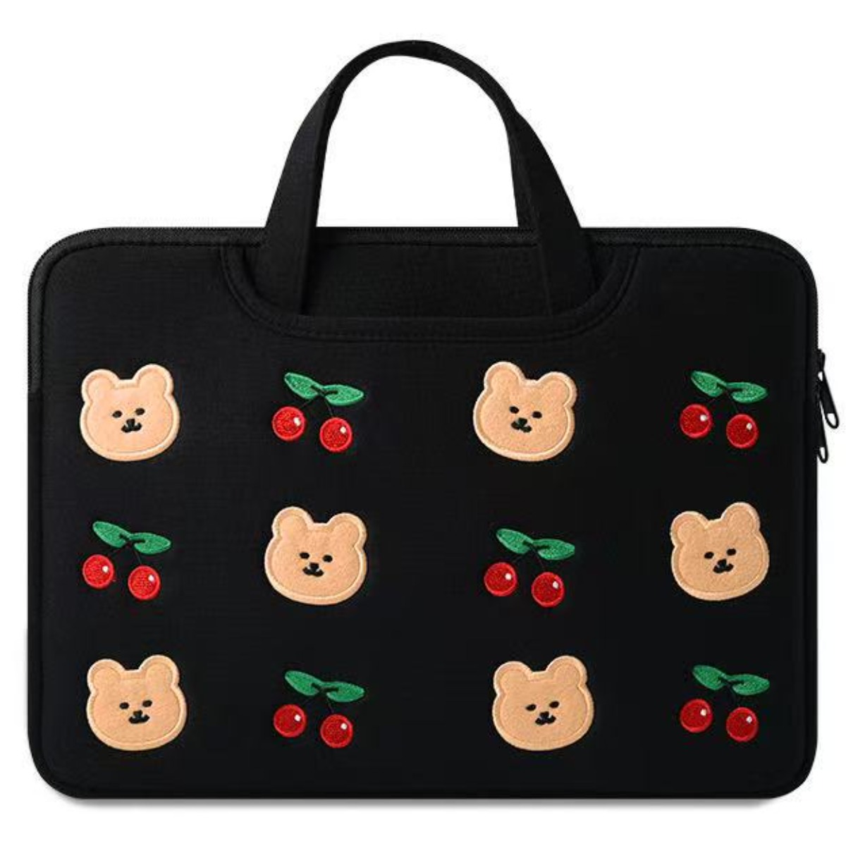 노트북 파우치 귀여운 손잡이 가방 곰돌이 케이스 맥북 갤럭시탭 아이패드, 체리베어, 1개 23,800원