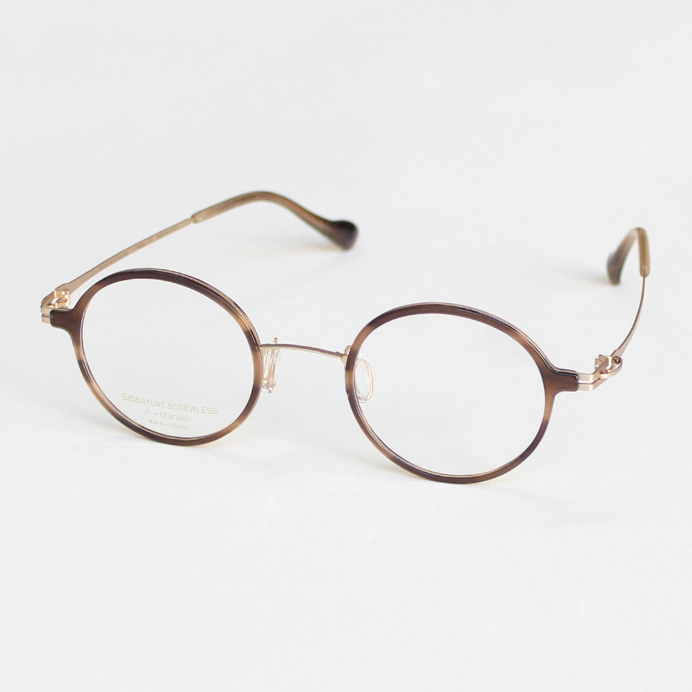 블루라이트차단 알작은 동글이 안경 가벼운 티타늄 나사없는 콤비 안경테 149,000원