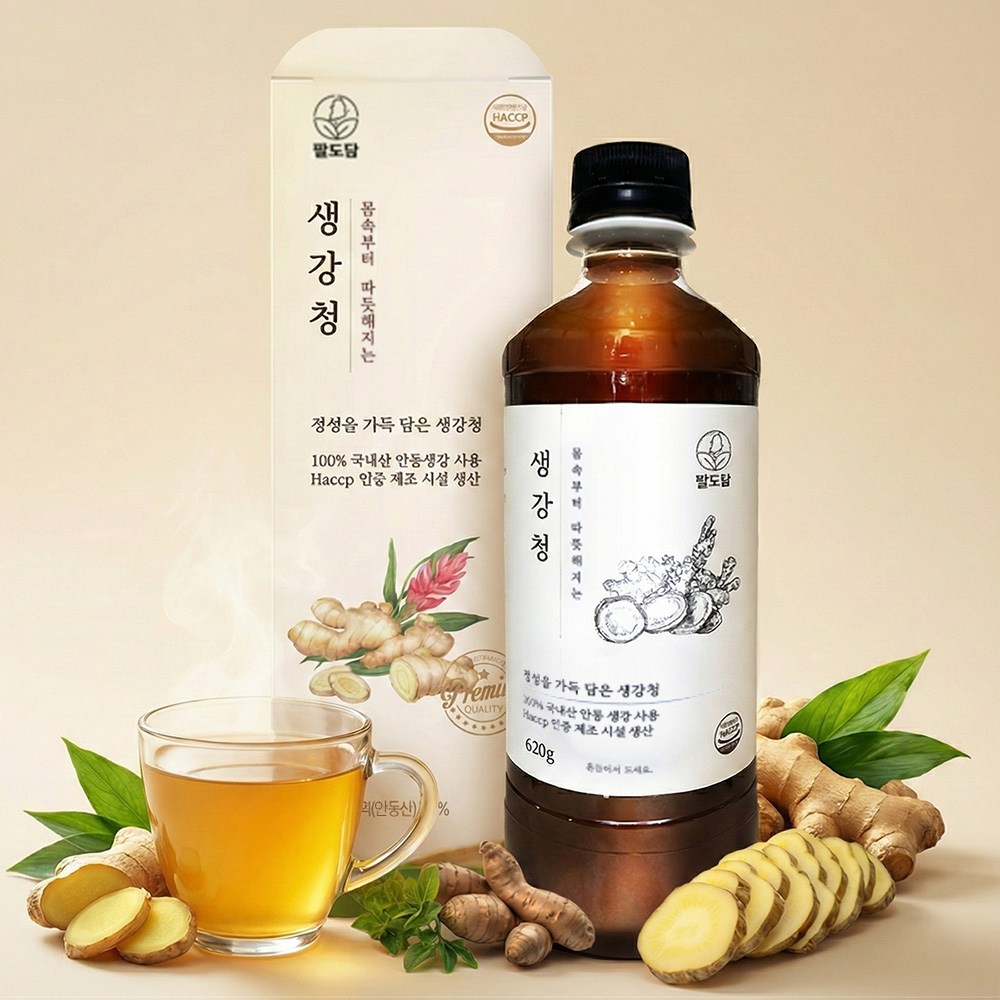 국내산 100% 수제 진한 생강청 생강원액 620g, 620g, 1개, 1개입 18,480원