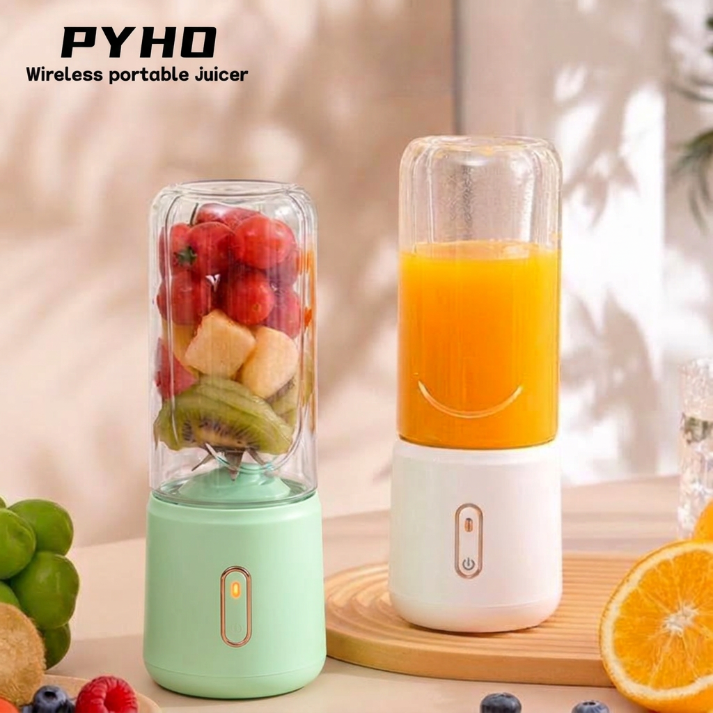 PYHO 휴대용 무선 믹서기 소형 블랜더 사무실이나 야외에서 모두 휴대하고 사용할 수 있어 USB 충전 전기 믹서컵 500ml 22,800원