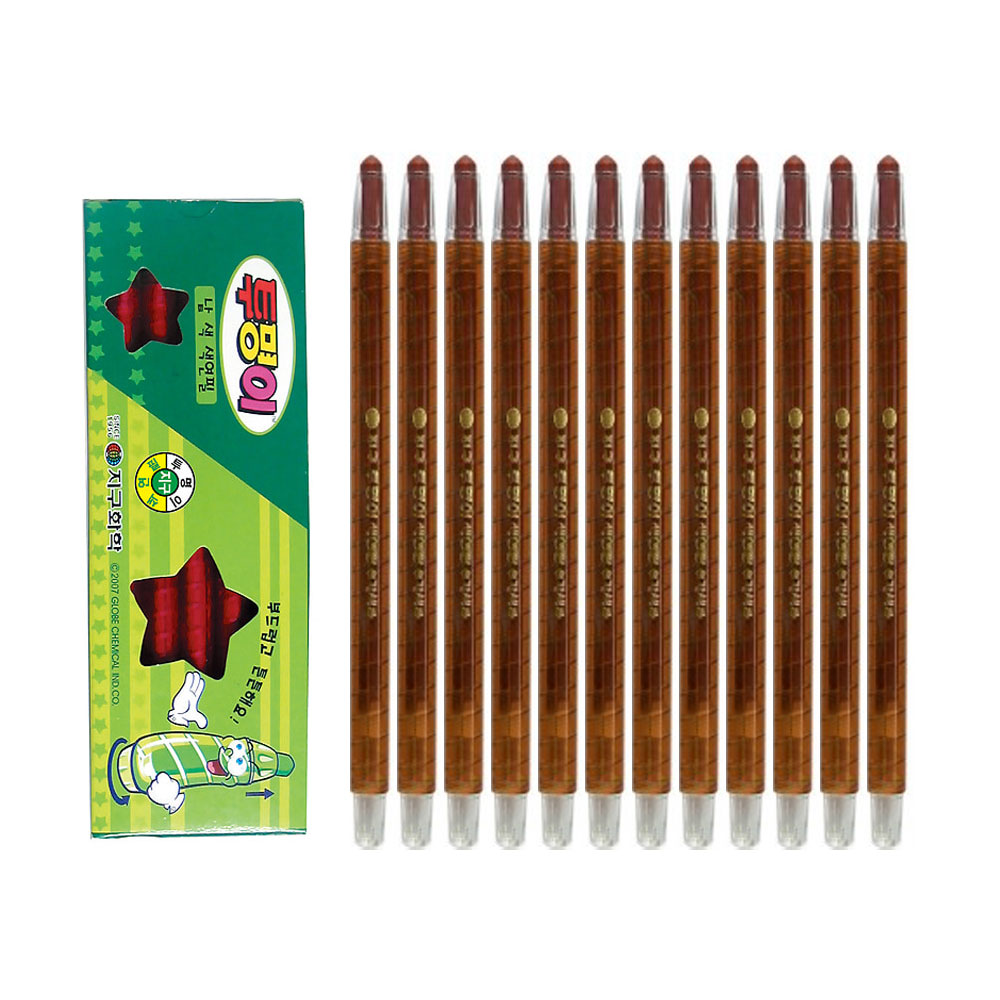 지구화학 투명이 낱색 색연필 1타(12자루) 6,200원