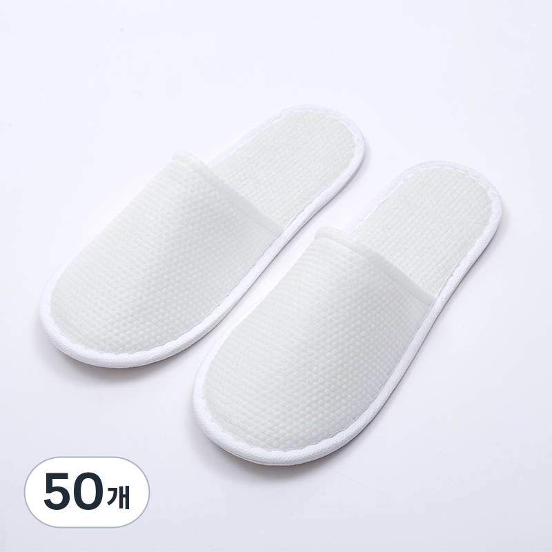 epacklab 일회용 호텔 슬리퍼 미끄럼방지 고급 위생 슬리퍼 실내화 펜션 게스트하우스 숙박업소용, 50개, 화이트 41,720원