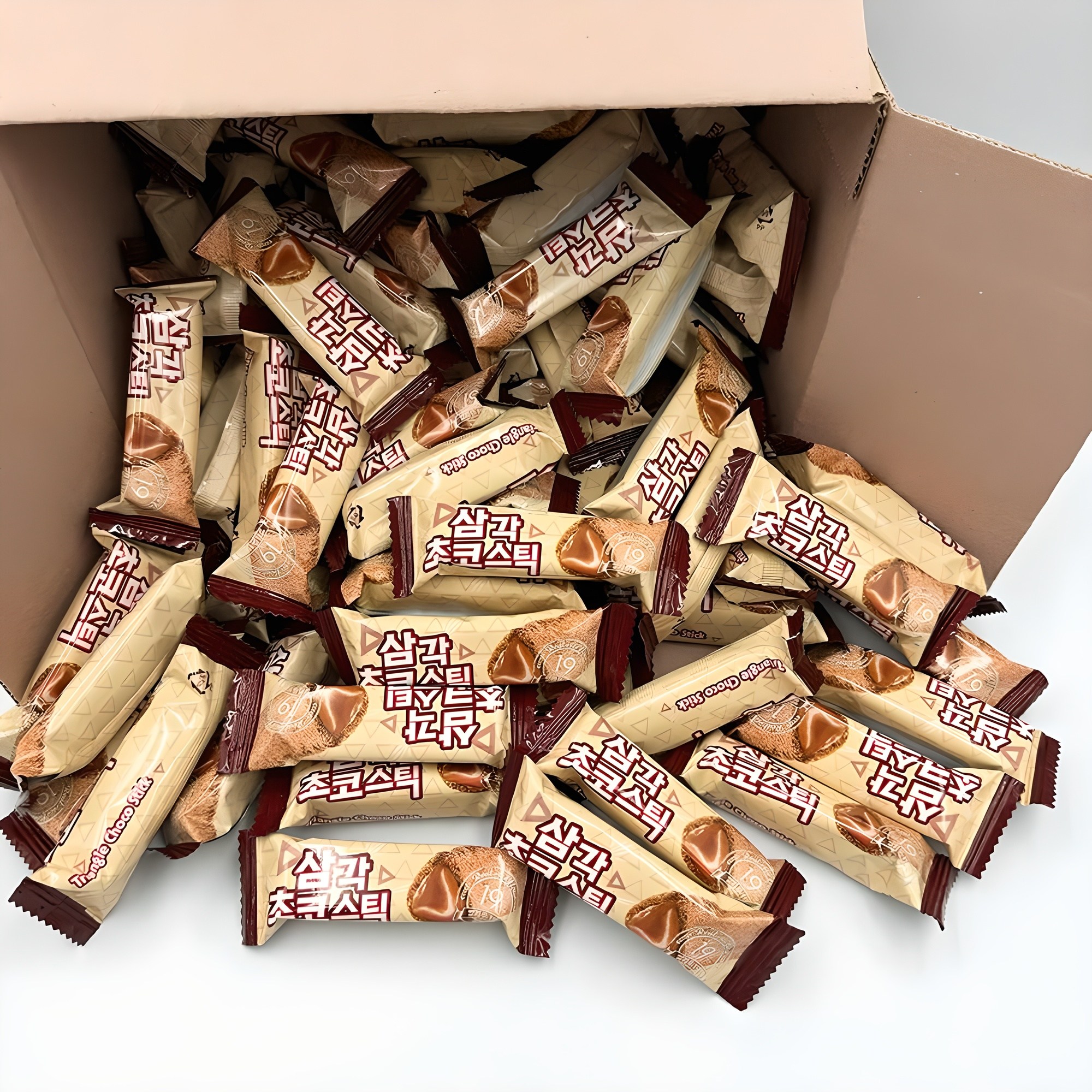 맛있는 삼각 미니 초코 스틱 대용량 과자 초코바 100개(개별포장) 옛날 간식 12,240원