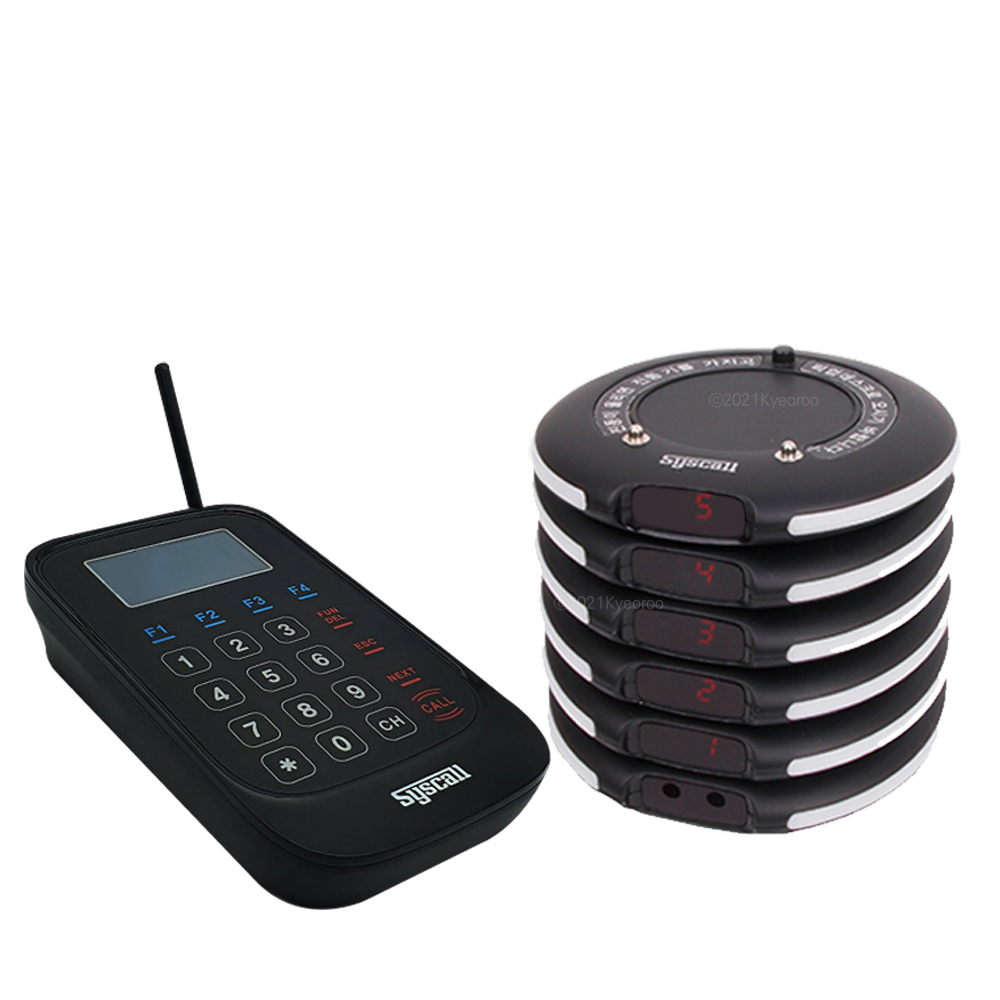 씨스콜 원형 진동벨 GP-101R 5개 세트 송신기 포함 (GP-101R) 440,000원