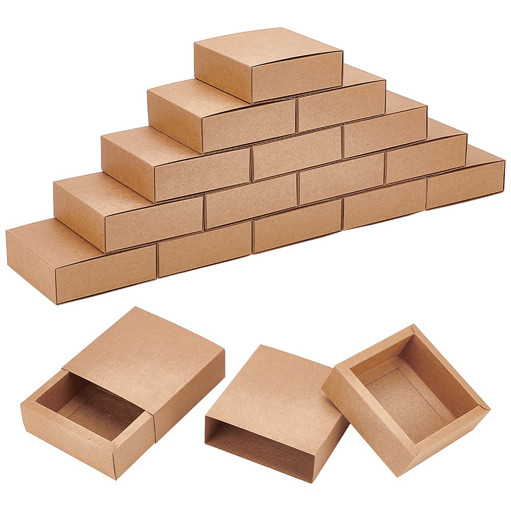 20개 미니서랍식 크라프트지 사탕 상자,투명창 선물상자 12x12x4cm, 갈색, 20개 17,420원