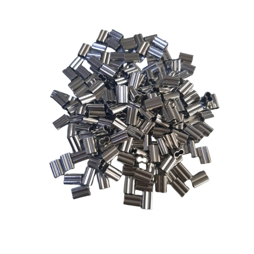 국내산 낚시 쌍슬리브 8자슬리브 파이프 크립(500개입), 1개, 1.7mm*7mmX500개 12,600원