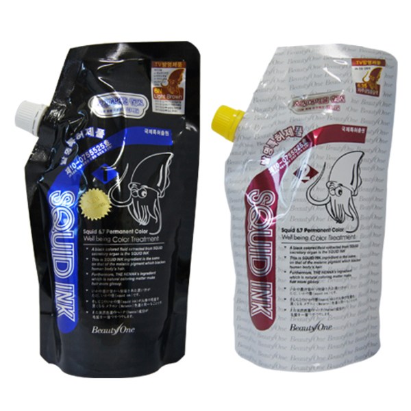 [뷰티원] 뉴 프리미엄 오징어 먹물컬러 크림 1제2제 500g 헤나성분, 7GB 골드브라운(전용2제), 4개 50,300원
