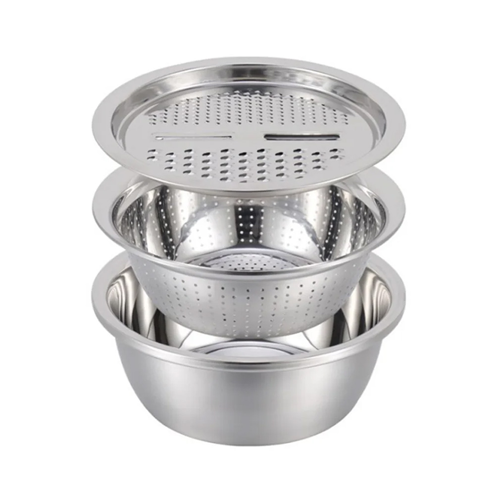 에코벨 스텐 믹싱볼 채반 채칼 3P세트 28CM/양푼이 다용도볼 13,700원