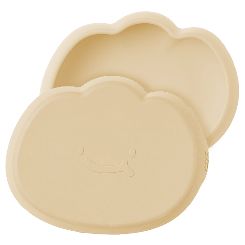잼먹 국내 제조 실리콘 흡착볼 이유식 식판, 베이지, 1개 15,800원