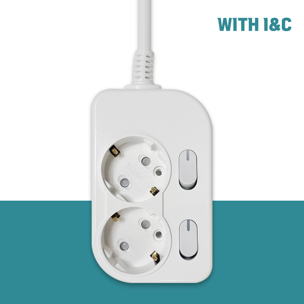 위드아이엔씨 국산 과부하차단 개별스위치 멀티탭 절전형 2구 WI-MC21623 14,000원