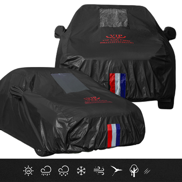 VIP 블랙 삼선띠 자동차커버 투명창 바디커버 햇빛 성애 차단 카덮개 보호 차커버 10호 올뉴카니발 67,000원