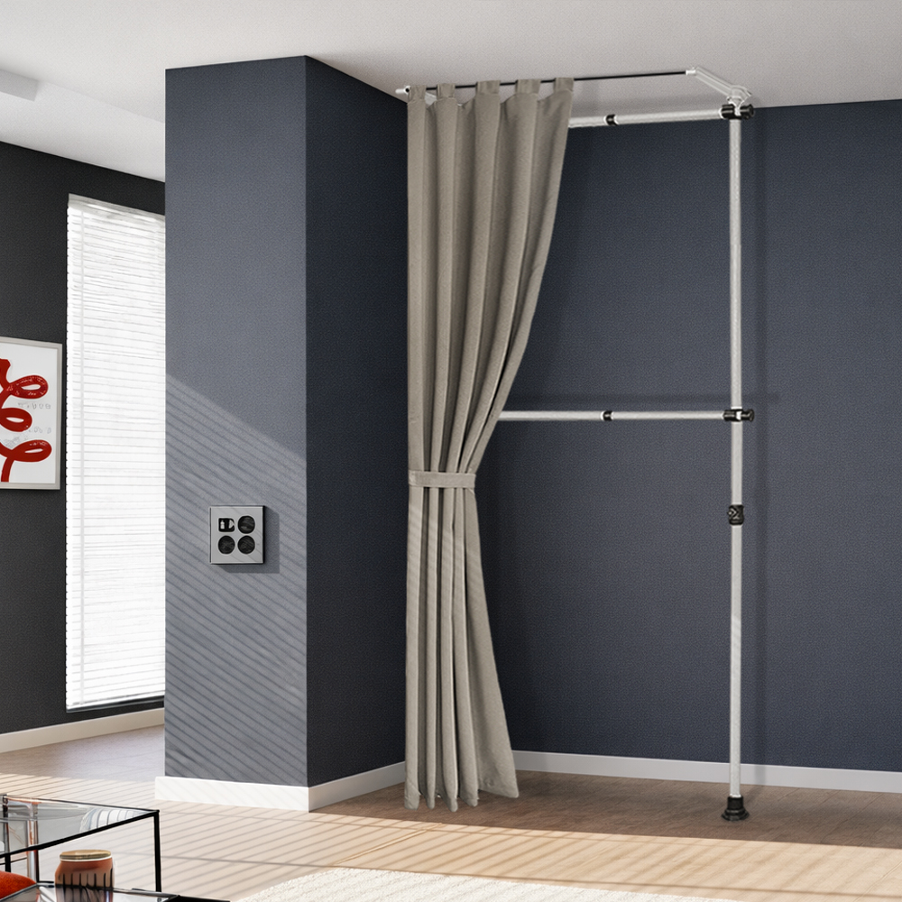 가화홈시스 2단 옷걸이 암막 커튼 행거 LB2200SSCCG, 코코아그레이지 45,600원