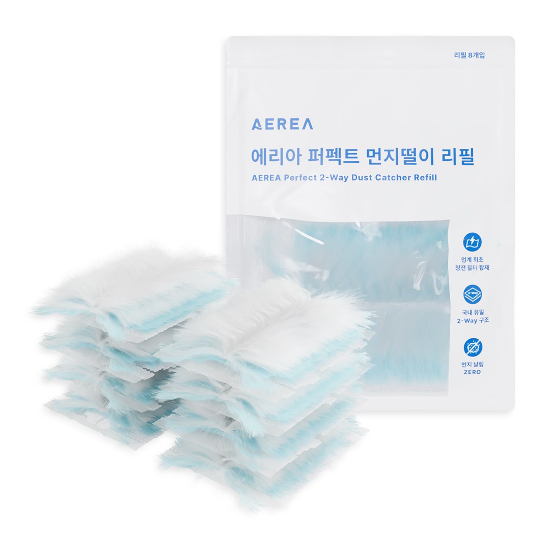 에리아 청소용품 먼지떨이개 정전필터 2WAY 퍼펙트 먼지떨이 리필 8P 8,000원
