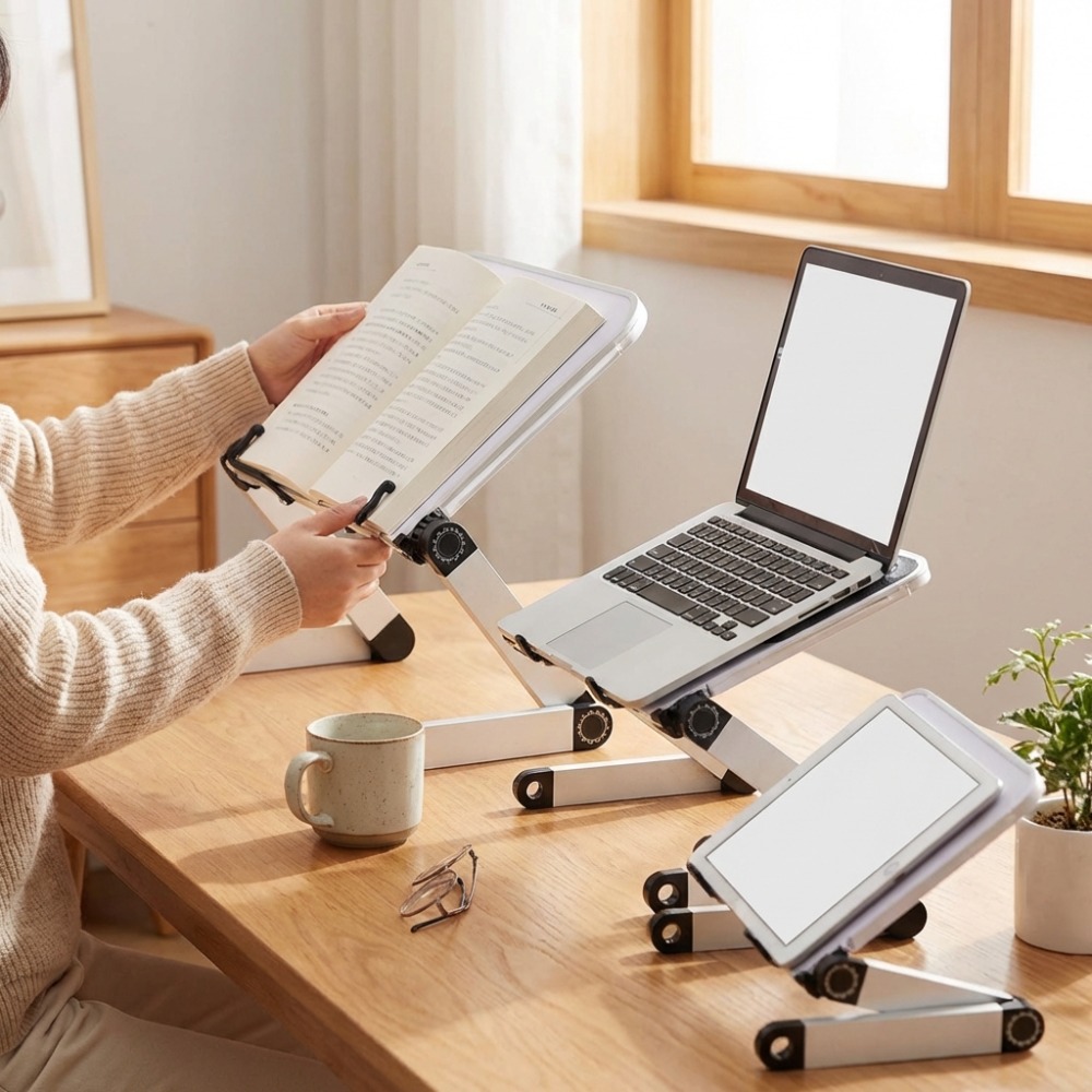 플렉시오 독서대 태블릿 거치대 노트북 거치대 만능 가벼운 신박함 튼튼함, 화이트 19,900원