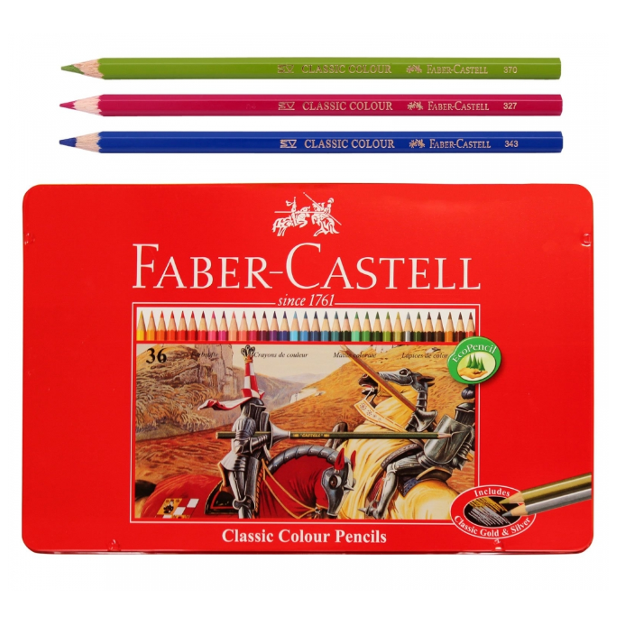 파버카스텔 일반색연필 틴케이스 36색 24,530원