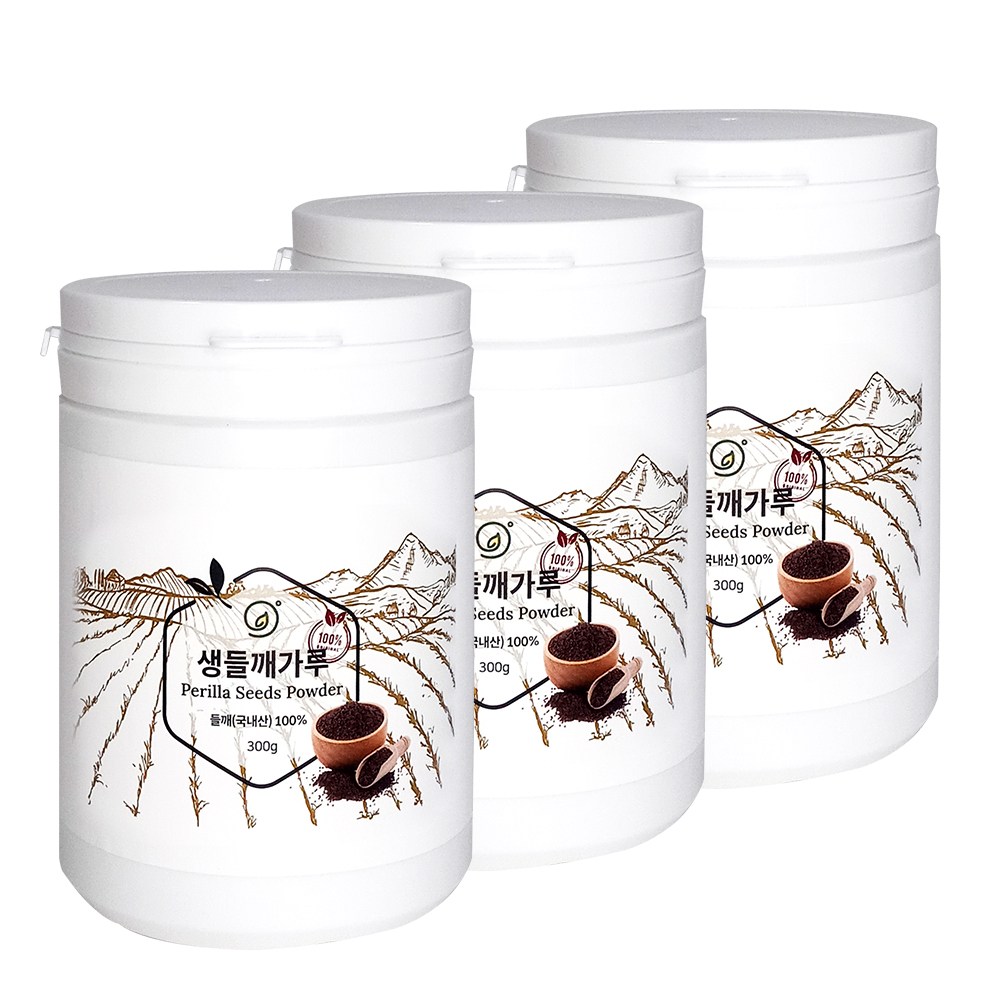 휴나인 100% 순수 국산 생 들깨 분말 가루, 300g, 3개 53,700원