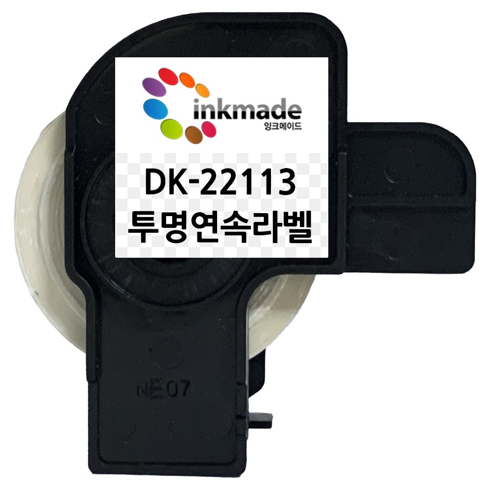 브라더 DK 호환 라벨 테이프 DK-22113 투명바탕 필름코팅 QL-800 QL-700 QL-820NW QL-820NWB 34,800원