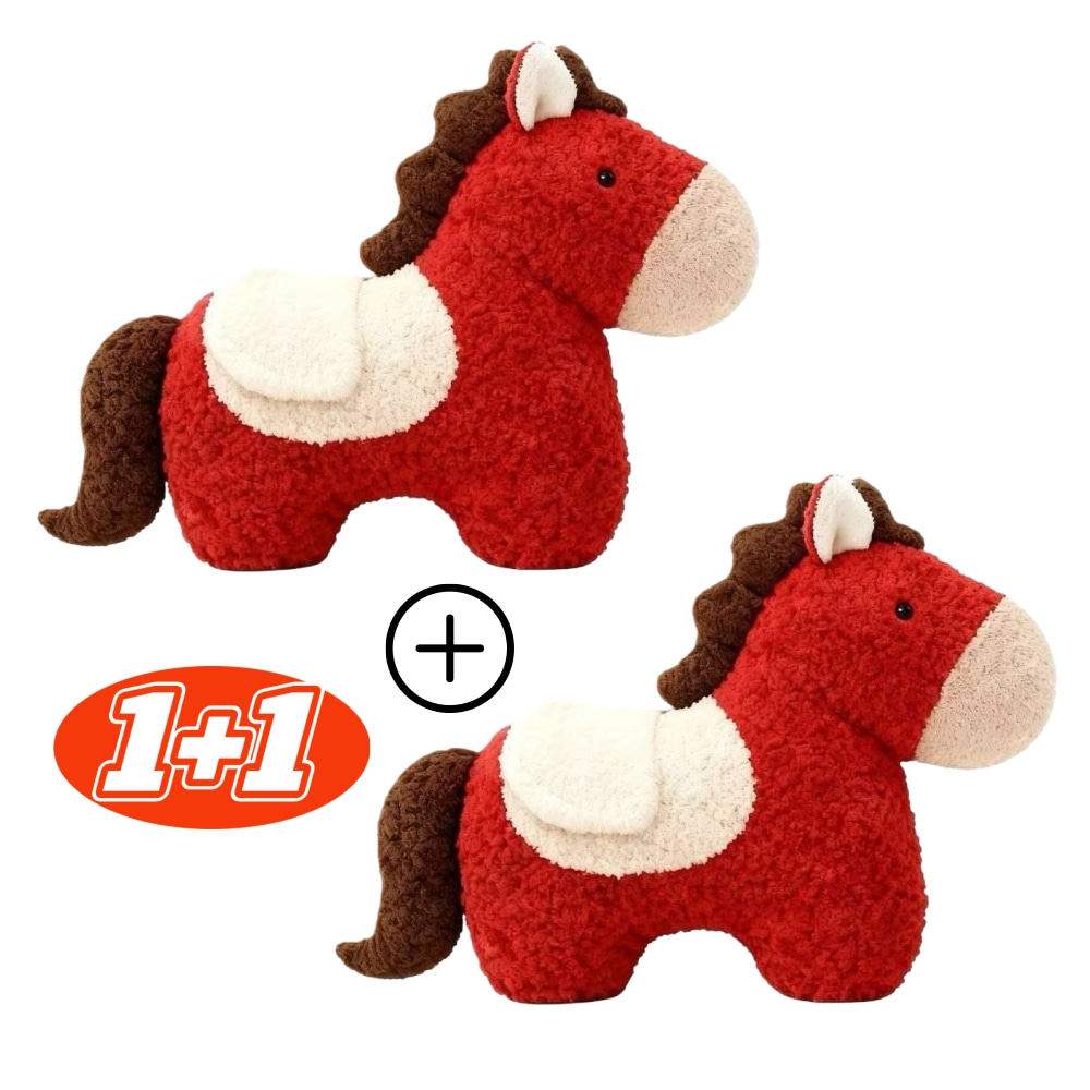 SUNNYTRIP 2026 붉은말 인형 새해 선물 말 애착인형 소파 쿠션, 붉은말 1+1 16,880원