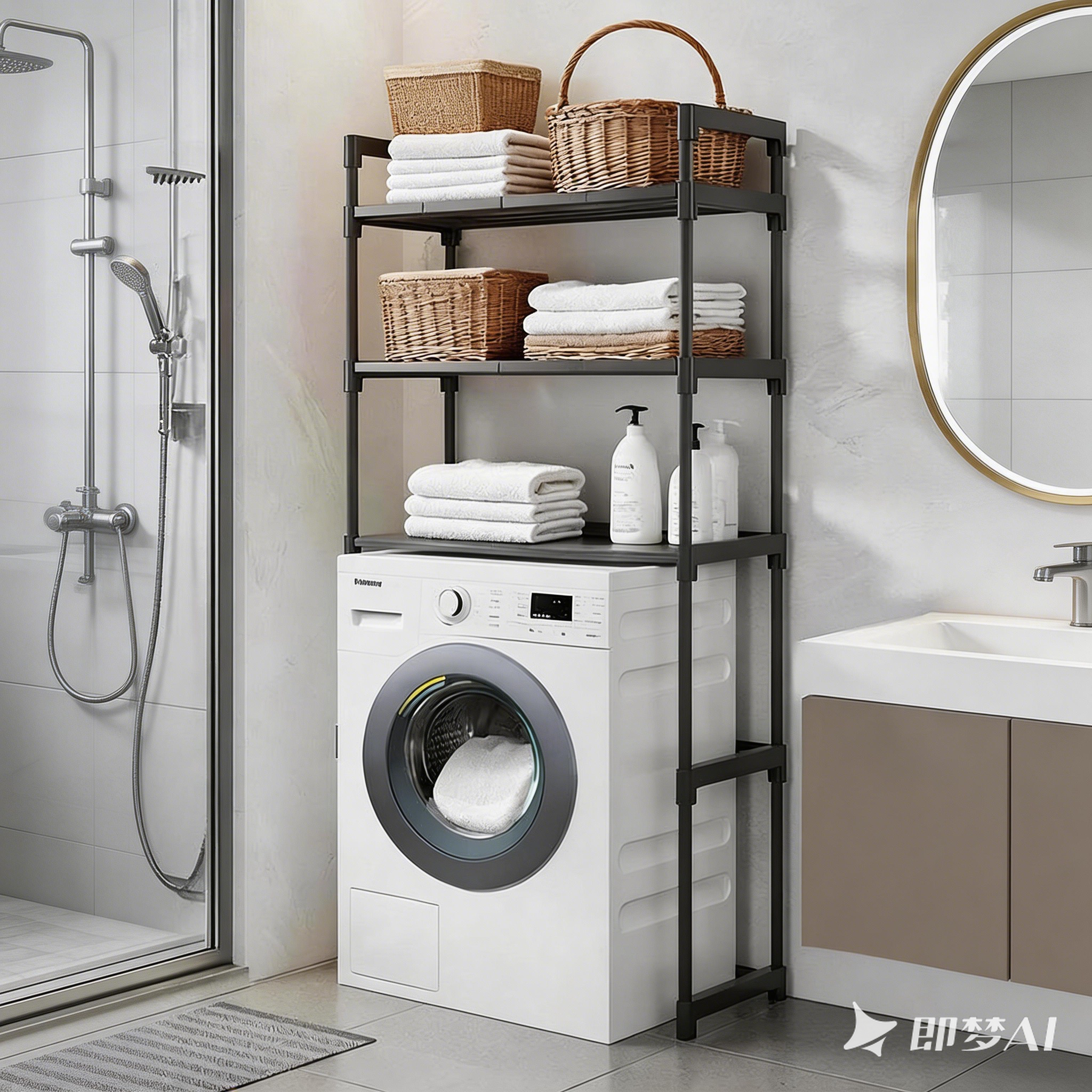 NEDYOU  3단 세탁기선반 탄탄하고 견고한 가정용 다용도 건조기 겸용 다용도 선반 수납정리선반 ZW-018 22,900원