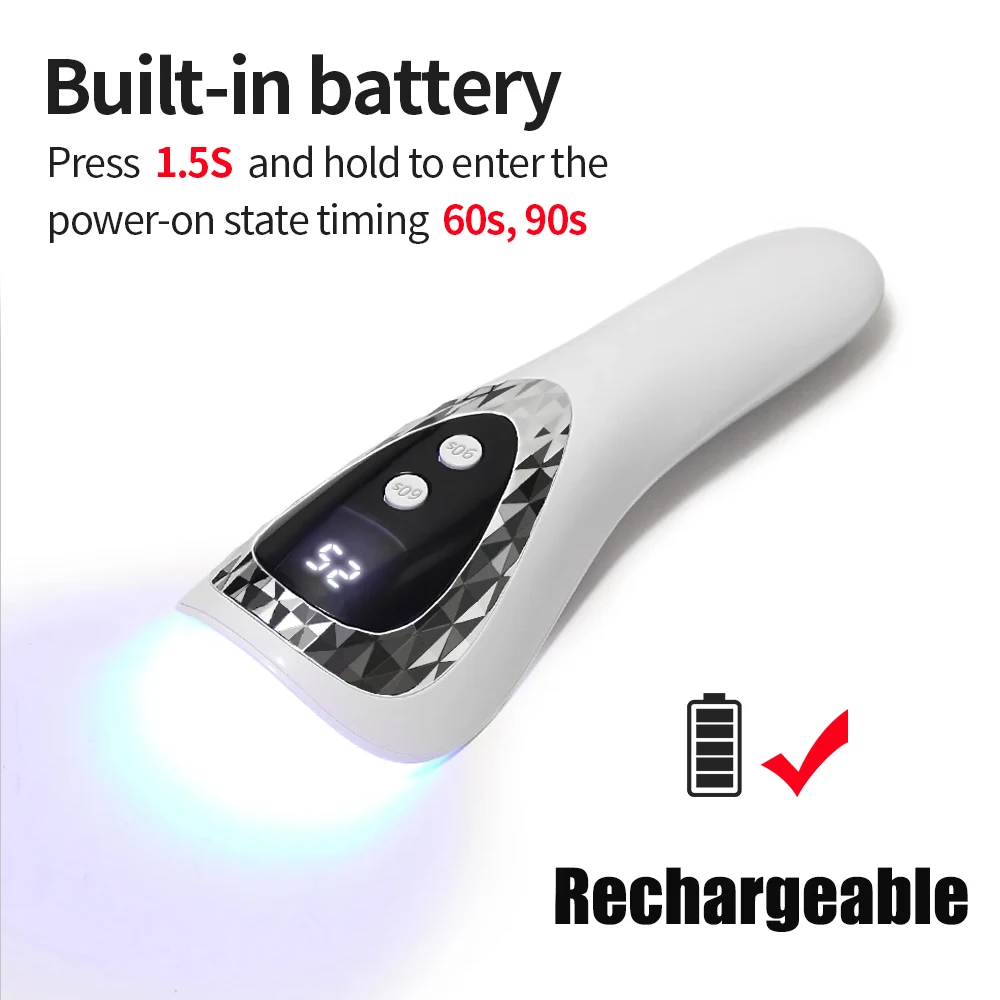 LULAA 핸드 UV LED 네일 램프 업그레이드 된 충전식 아트 빠른 건조 기계 휴대용 홈 DIY 살롱 매니큐어 14,000원