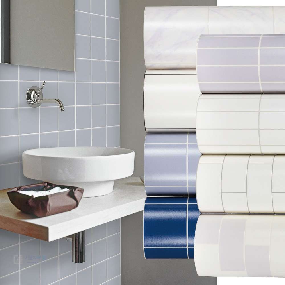 HD현대시트 주방 욕실 방수 발포 타일 시트지 25색상 커터칼 헤라 제공 시공 키트, 선택.20_20441_직사각그레이 12,900원