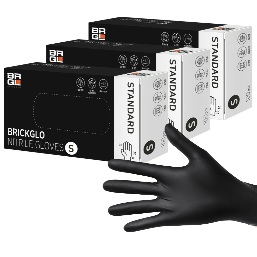 브릭글로 스탠다드 니트릴장갑 100p, 블랙, 소(S), 3개 26,830원