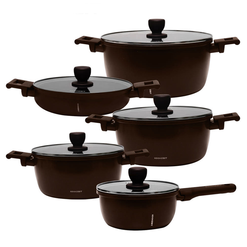 코젤 다이애나 논스틱 세라믹코팅 IH 인덕션겸용 냄비 5종세트, 1세트, 냄비 5종, 초코브라운 138,600원
