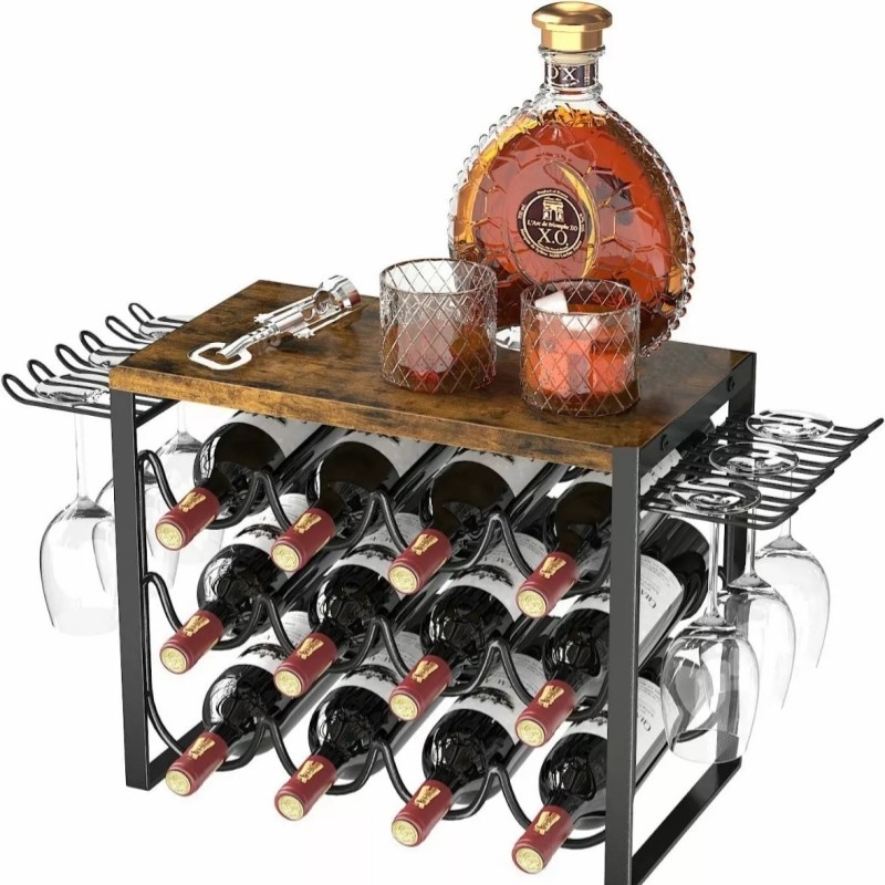 철제 모던 와인랙 와인선반 와인잔걸이 와인 거치대 모던 와인잔거치대 인테리어 바 홈 데스크 액세서리, 1개, 블랙 49,880원
