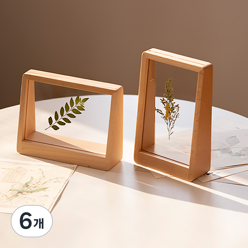 패밀리트리 8인치 원목 스탠드 액자 프레임, 6개, 베이지 71,200원