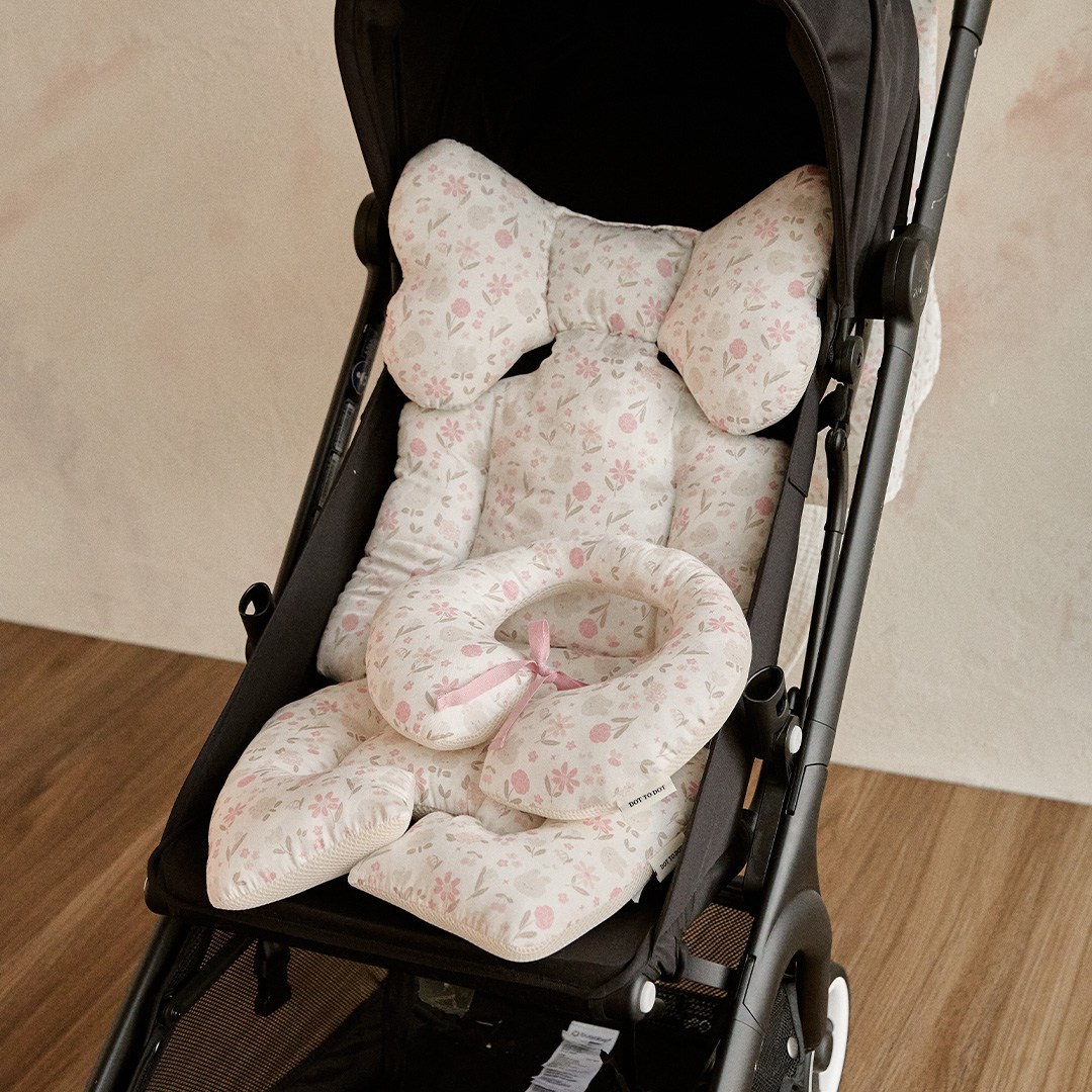 돗투돗 퓨어코튼 사계절 양면 유모차시트 라이너 목쿠션 세트, 1세트, 코코바니(라이너+목쿠션) 39,000원