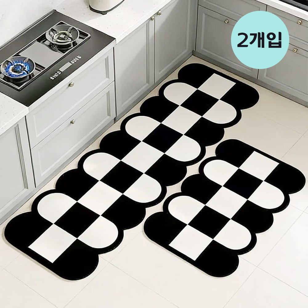 주방발매트 욕실 현관 러그 면 매트 발매트 신한 싱크대발매트 방수 충격완화 규조흙방수매트 2종세트 9,990원