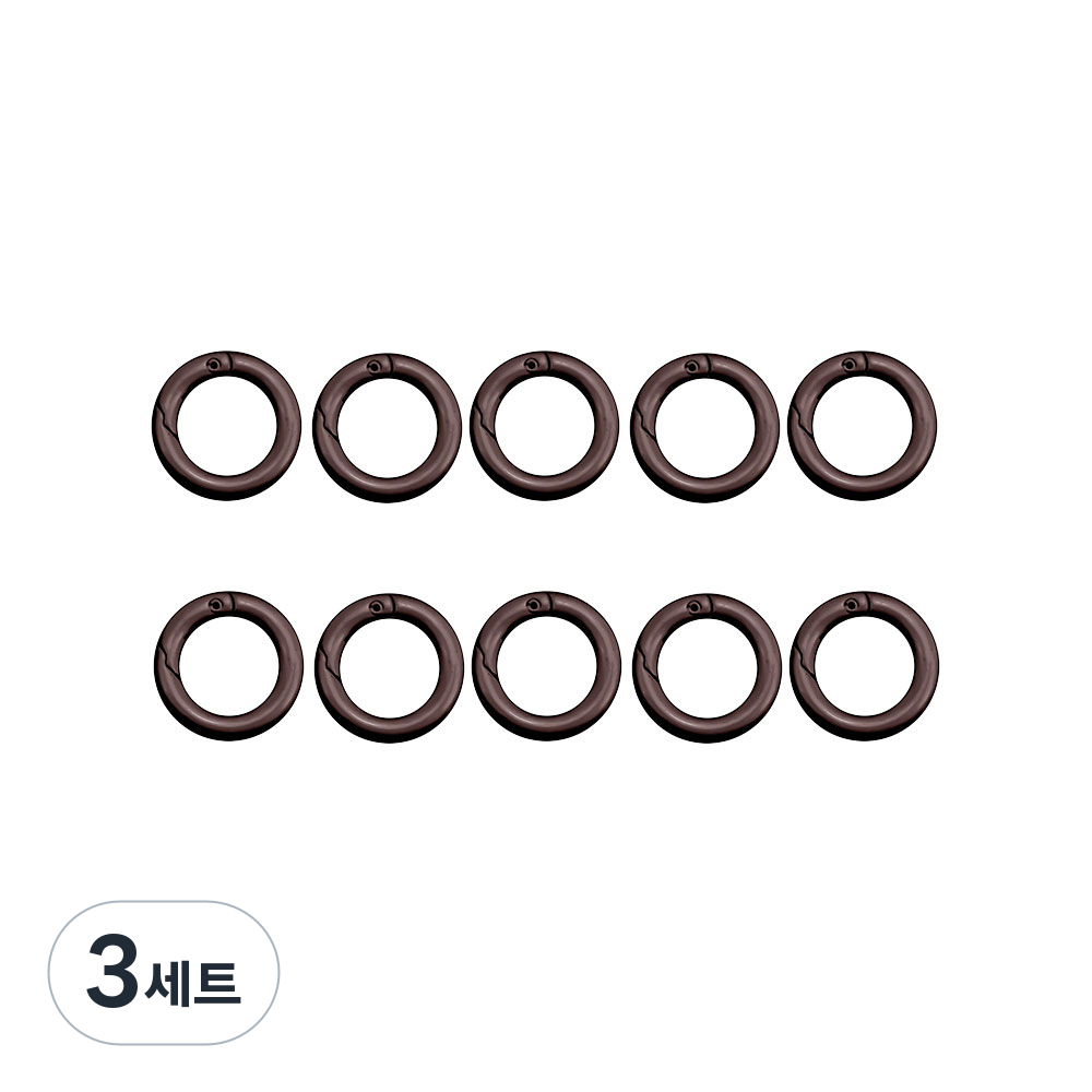 컬러오링 외경25mm 내경16.5mm 고리 오링 오픈형O링, 30개, 브라운 24,090원