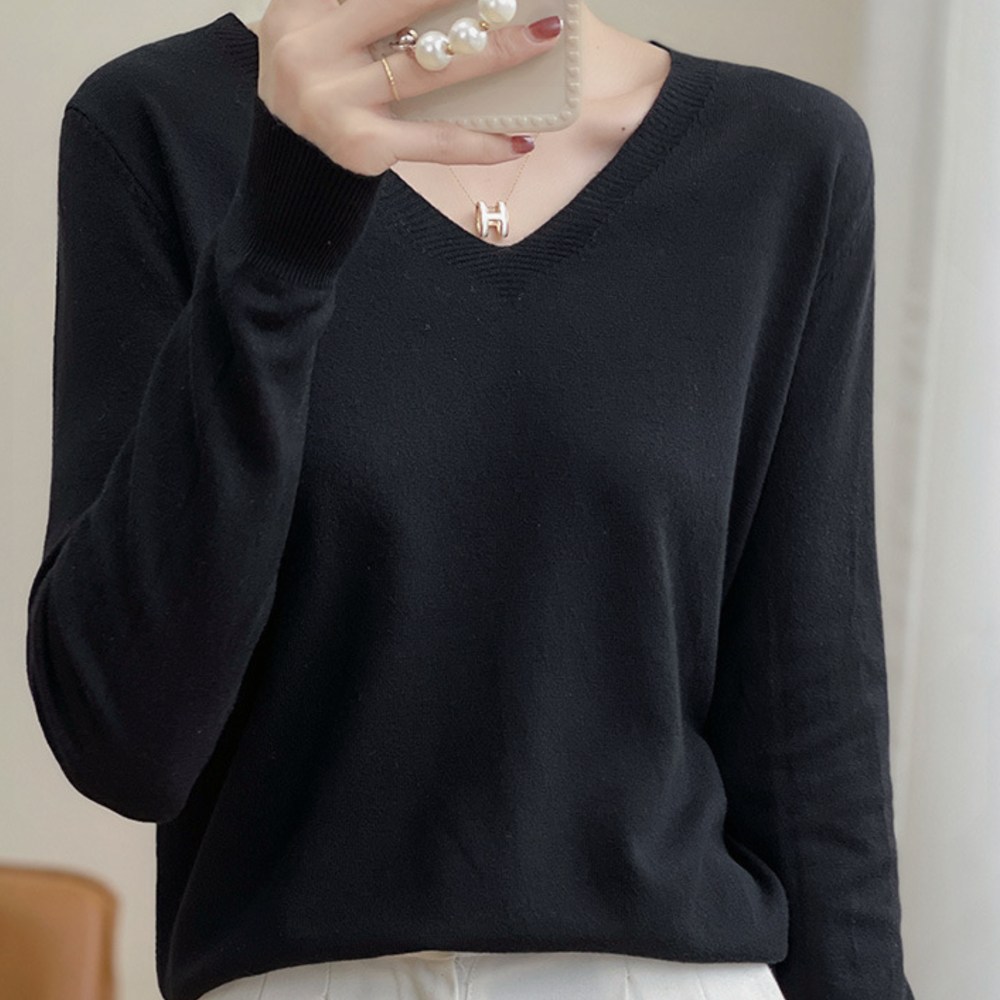 베르슈어 브이넥 스웨터 긴팔 니트 17,800원