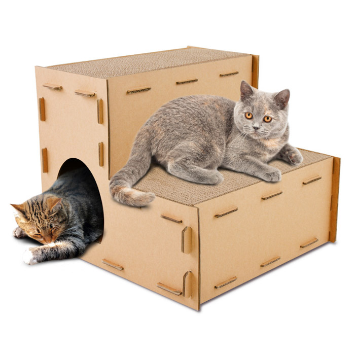 딩동펫 고양이 미니멀 스크래쳐 하우스 캣타워 2단 14,900원