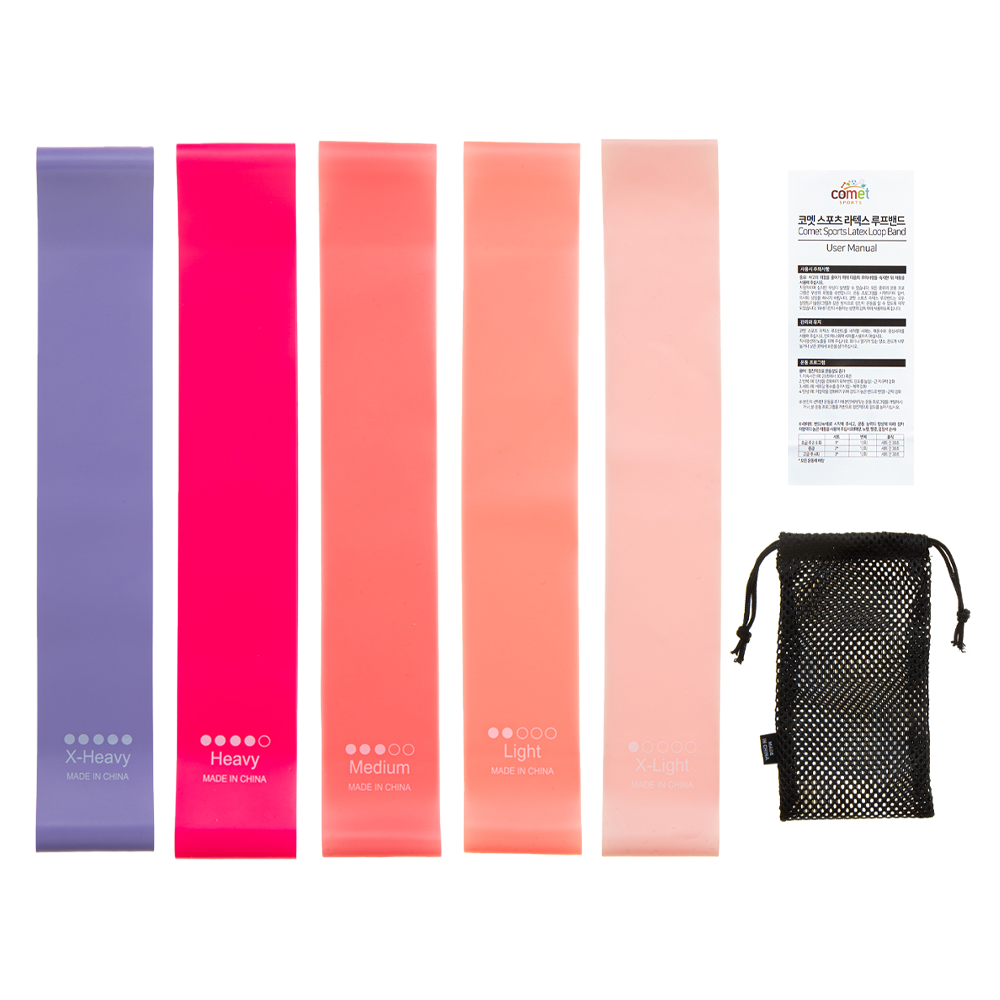 코멧 스포츠 라텍스 루프밴드 5종 세트 4,490원
