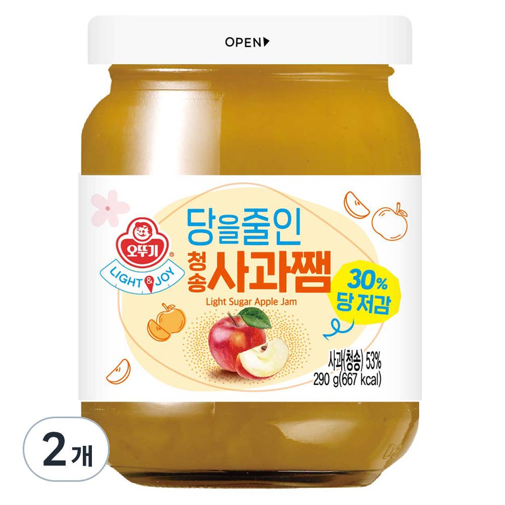 오뚜기 LIGHT 앤 JOY 당을줄인 청송사과쨈 7,900원