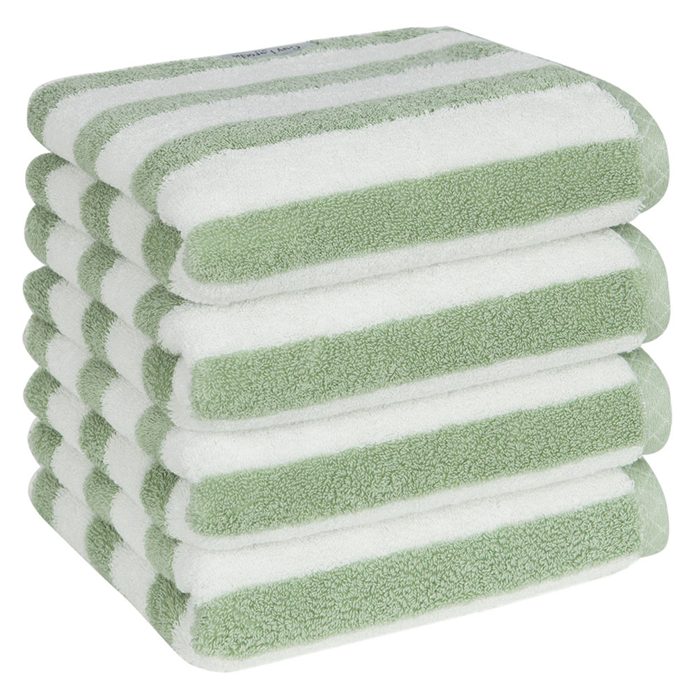 기라로쉬 프리미엄 선염라인 타올 200g 40수 코마사, 스트라이프그린, 4개 29,280원