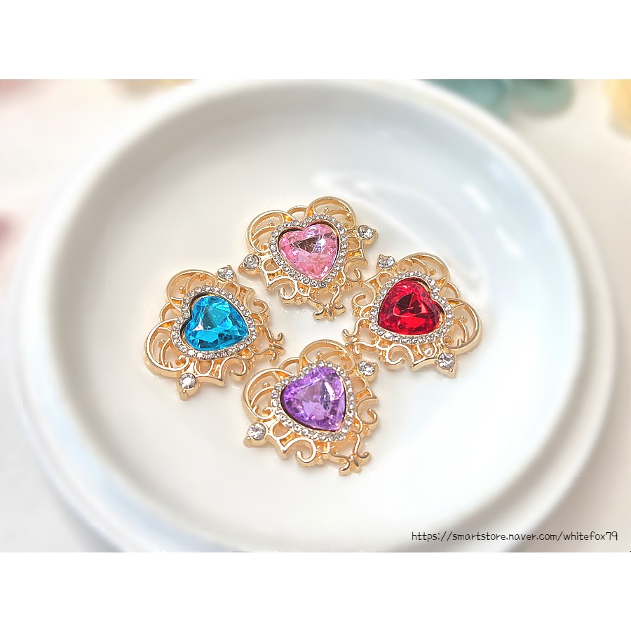 여우스토리 하트보석금속장식 아크릴하트장식 하트보석장식 하트모양브로치장식 리본중앙장식 리본브로치장식 리본공예장식 리본공예재료 리본마무리장식 9,700원