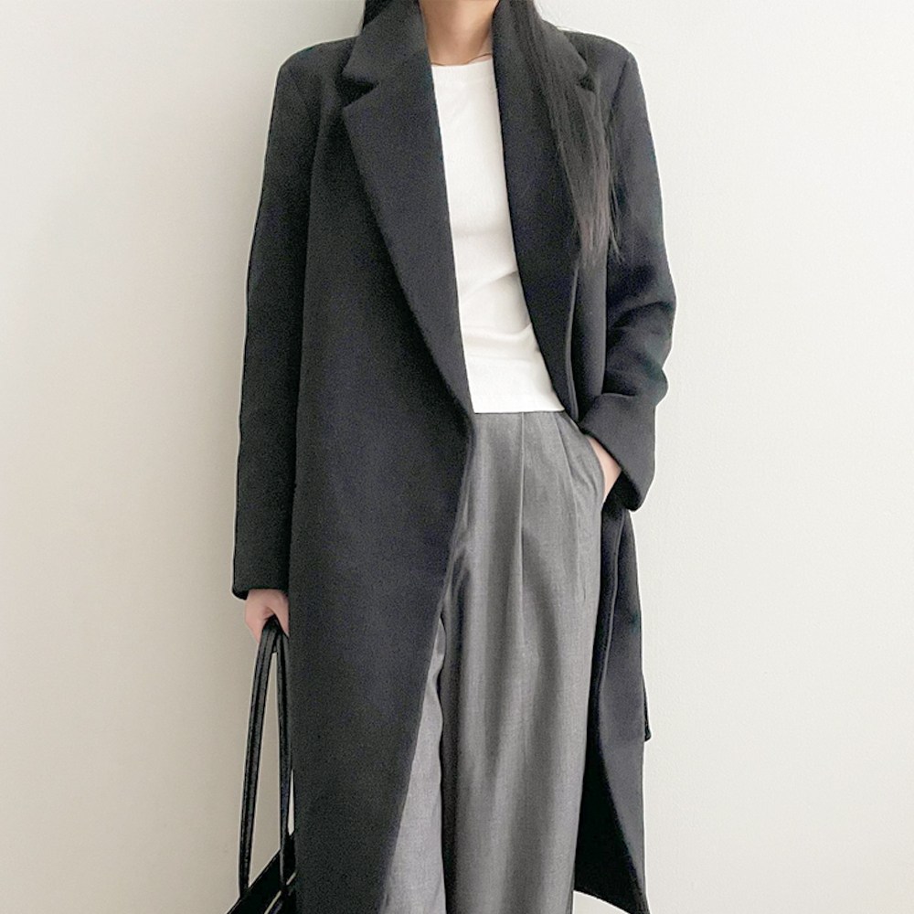 디아웃핏 여성 고급 울 롱 코트 베티 루즈핏 오버핏 싱글 겨울 99,900원