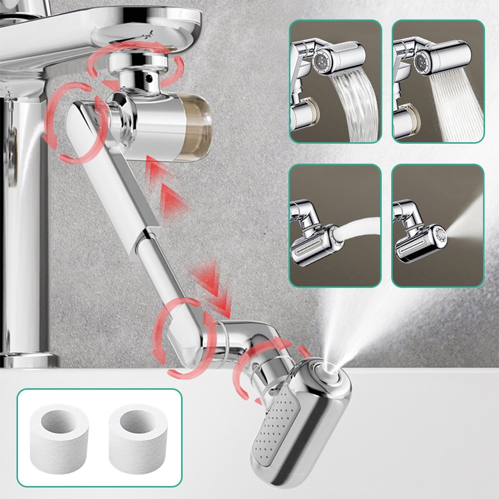 Zaxnouvi 3세대 수도꼭지 1440도 회전 워터탭 4단 분사 필터형 세면대 아기 수전 구리 소재 + 필터 2p 15,800원