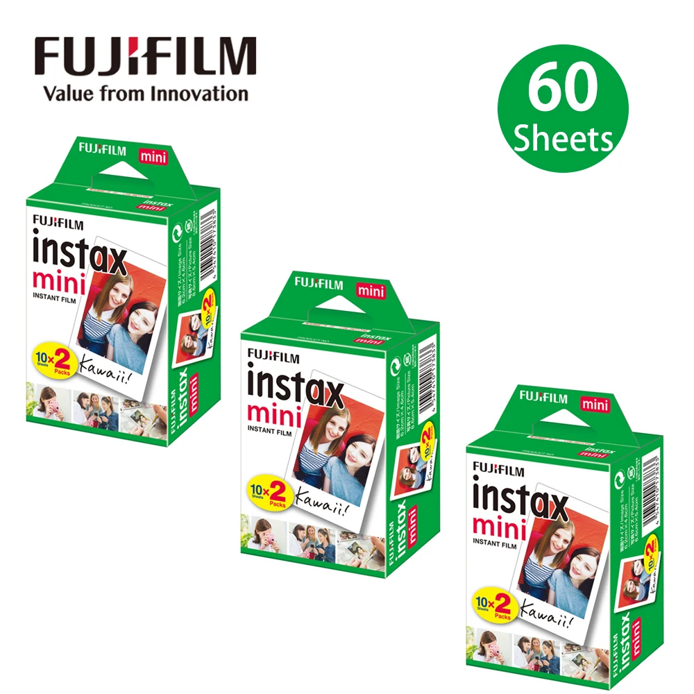 10/20/40/60 시트 3 인치 Fujifilm Instax 미니 필름 용지 Mini 12/8/25/40/41/EVO/11 카메라 134,700원