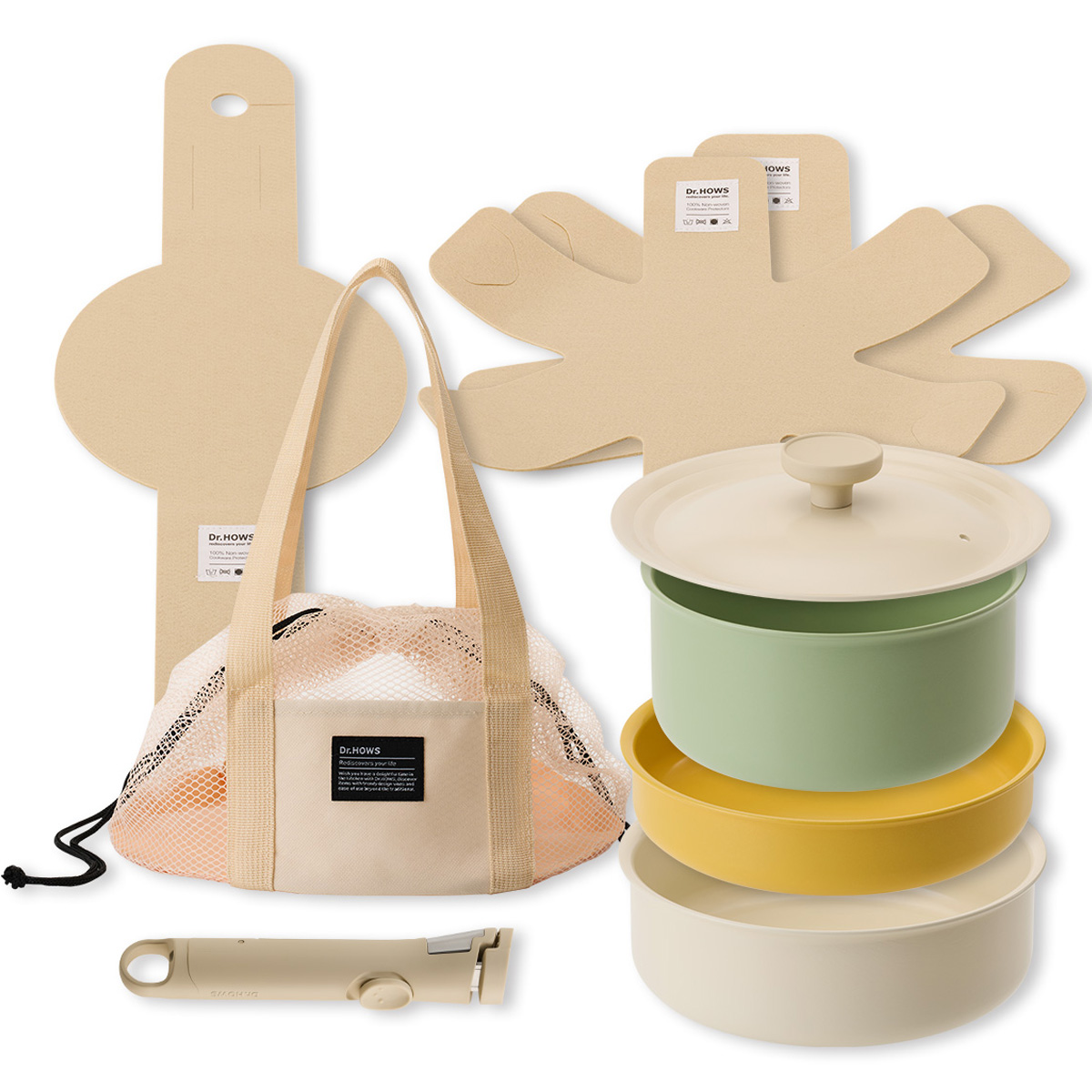 닥터하우스 단지 분리형 멀티핸들 쿡웨어 팬 냄비 세트 7개 114,000원