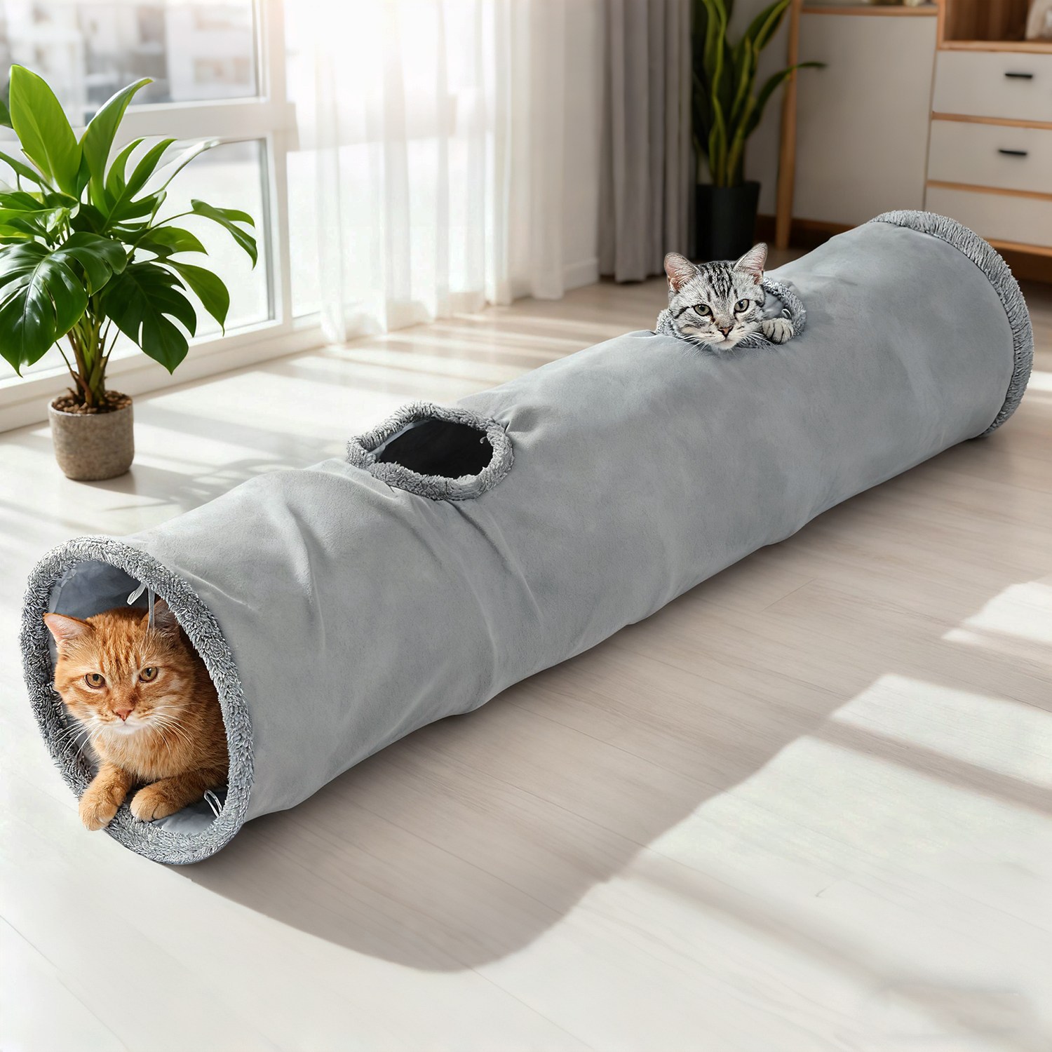 PAWZ Road 일자형 접이식 고양이 토끼 장난감 캣터널 패브릭 숨숨집, 길이130cm 19,200원