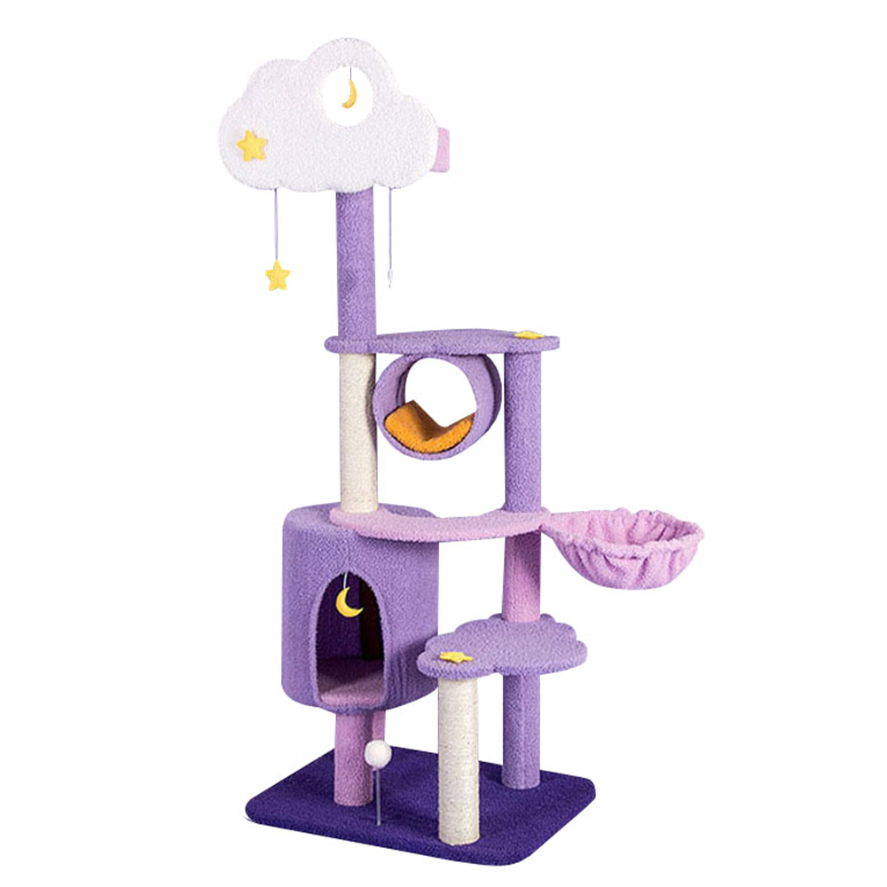 구름 캣타워 2단 3단 4단 고양이 해먹 스크래쳐 포함 캣트리 보라색 59,900원