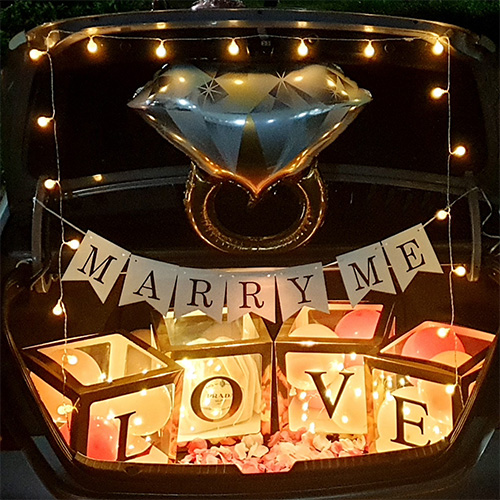 자동차 트렁크 프로포즈 이벤트 웨딩 서프라즈 커플 셀프 기념일 결혼 발렌타인 화이트 데이 부부의날 19,700원