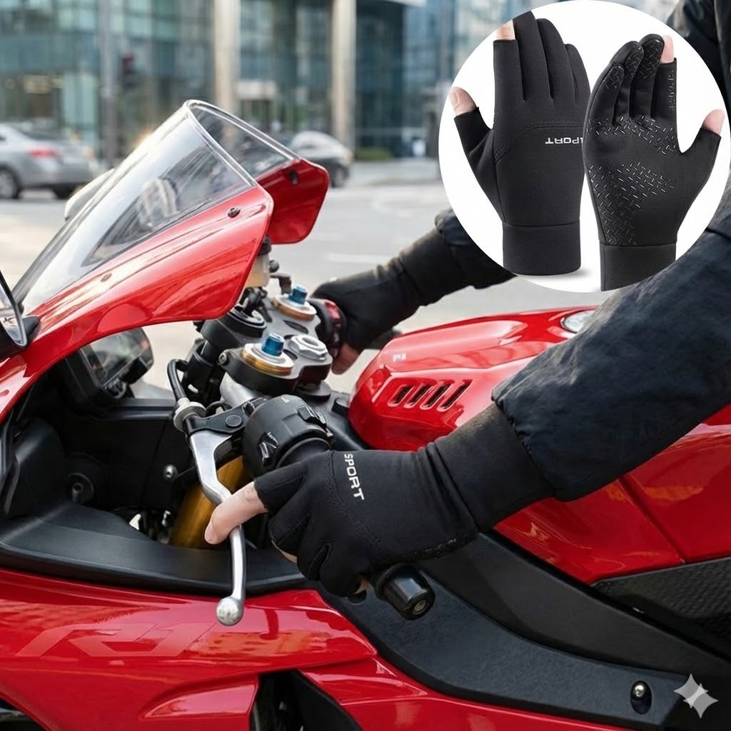 빠밤 직접 터치 오토바이 방한장갑, 블랙 7,700원