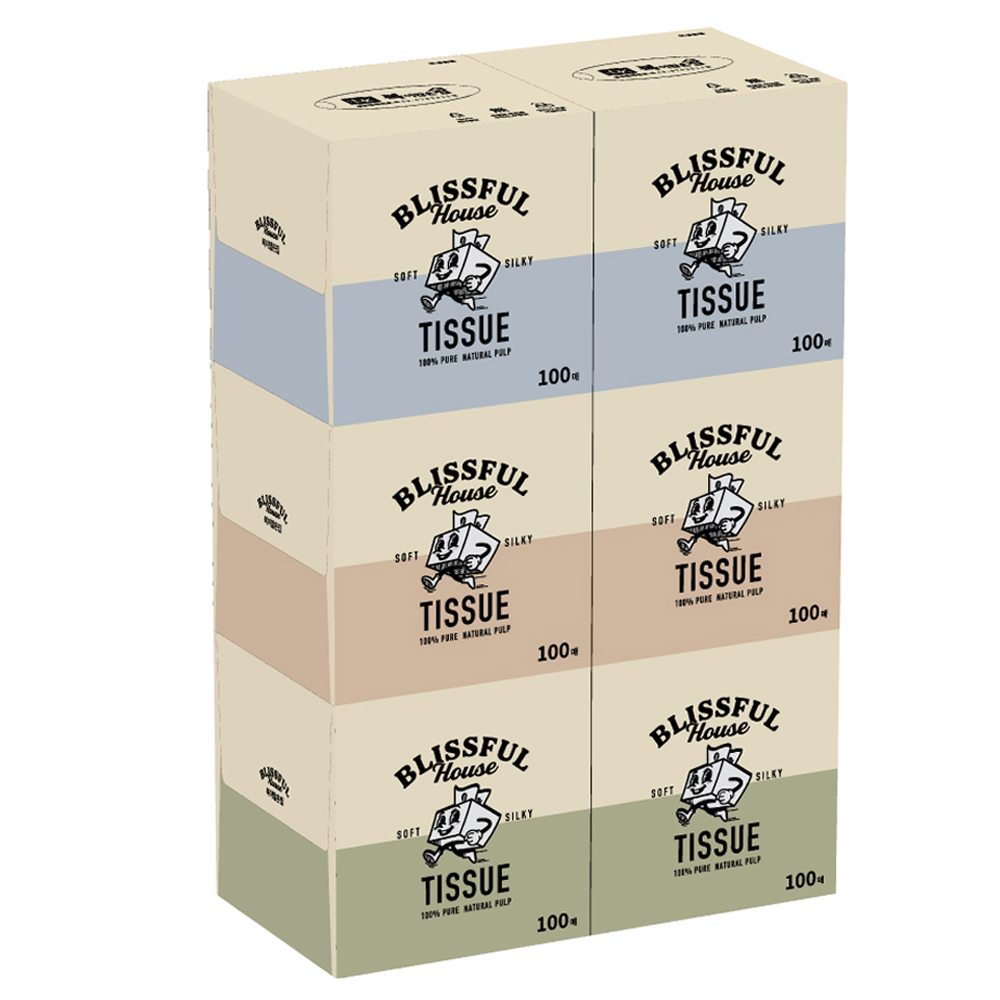 복이많은집 정사각 미니 미용티슈 2겹, 100매, 6개 11,250원
