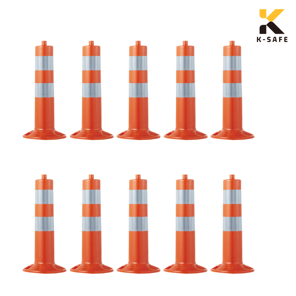 케이세이프 국산 일반소형 차선규제봉 1세트(10개), 일반소형-주황색(10ea) 132,000원