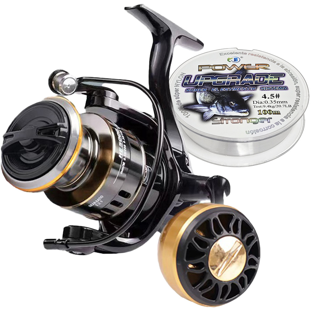 10kg 드렉력 민물 바다 겸용 알미늄 손잡이 HE 초경량 스피닝 릴+낚시 21,900원